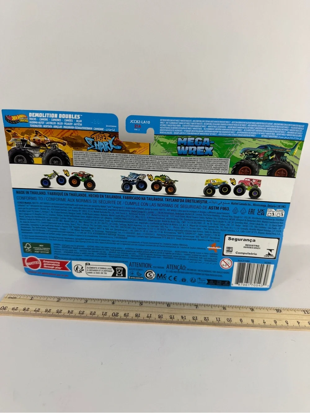 Hot Wheels Demolition Doubles HW Tiger Shark & Mega-Wrex. Monster trucks.